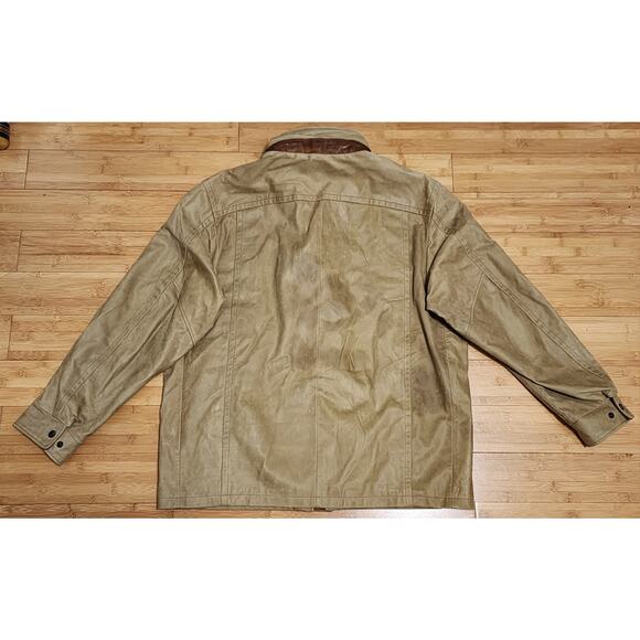 LONE PINE Leather Romeo Jacket Men 46 Brown Beige Wool Lined Outdoor Made In USA - Picture 13 of 13